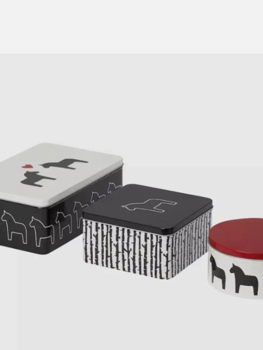 HÄSTHAGE Tin with Lid Set of 3 Metal Box